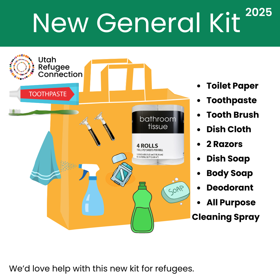 Support refugee families to fulfill their personal and home needs by donating a kit! We can go through 400 a month and would appreciate the help! Refugee families receive these kits as an incentive for attending 16 hours of English Language classes, or in emergency situations.