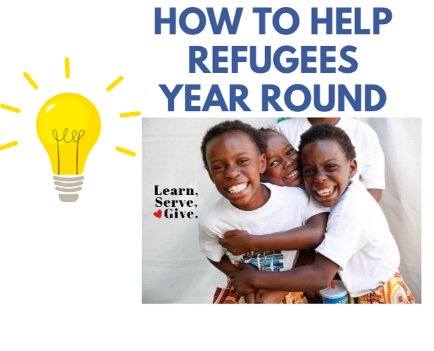 This is a printable PDF that has our year round needs. There are always certain items in demand that many refugees can use. Any of these are great ways to help and include the most current needs of the refugee population in Utah!