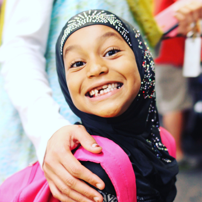 Refugee boy at the Utah Refugee Connection Halloween party